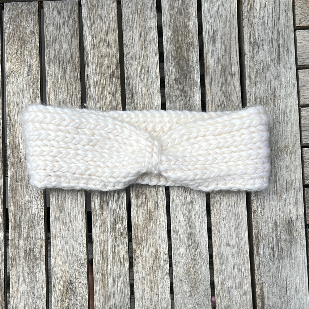 Cozy White Knit Headband